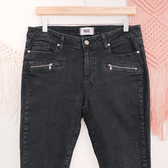 PAIGE Denim - Paige Indio Zip Black Zipper Accent Skinny Jeans